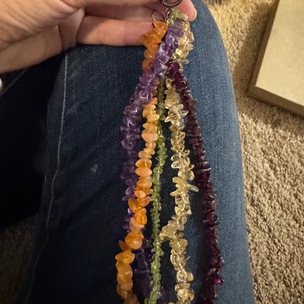 Multicolor Gemstone Chip Bracelet - image 5